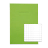 Rhino A4 Exercise Book 32 Page 10mm Squared Light Green (Pack 100) - VDU014-151-8 DD